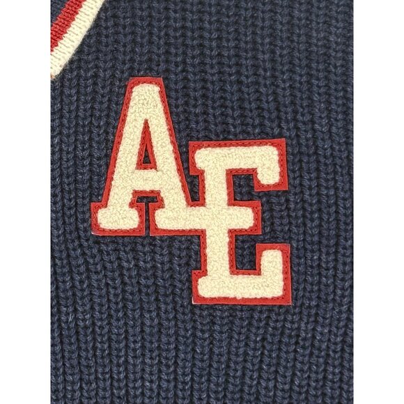 NWT American Eagle Cropped Letterman Cardigan Jacket • Y2K Preppy Collegiate S/M - Picture 6 of 16